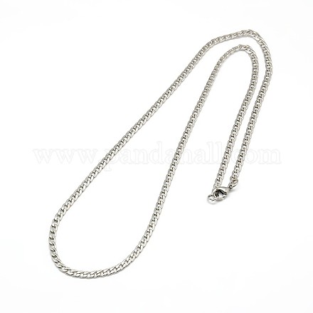 304 Edelstahl Bordsteinkette / verdrehte Kette Halskette Herstellung STAS-A028-N108P-1