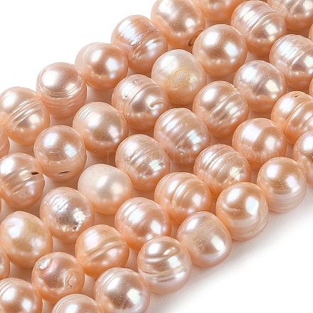 Fili di perle di perle d'acqua dolce coltivate naturali PEAR-E018-30-1