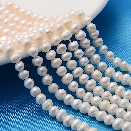 Brins de perles de culture d'eau douce naturelles X-PEAR-L001-H-07-1