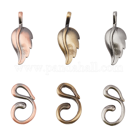Brass Hook Clasps KK-FH0001-40-1