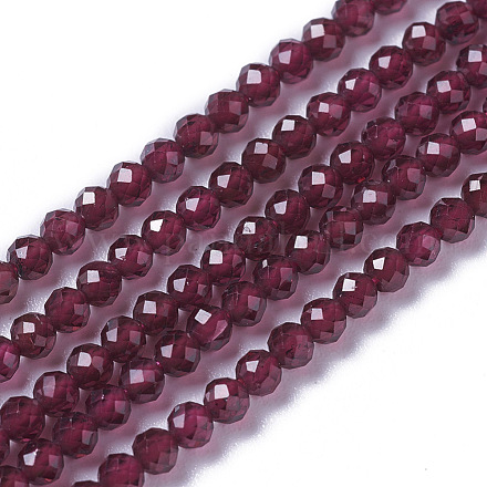 Natural Garnet Beads Strands X-G-F596-03-4mm-1