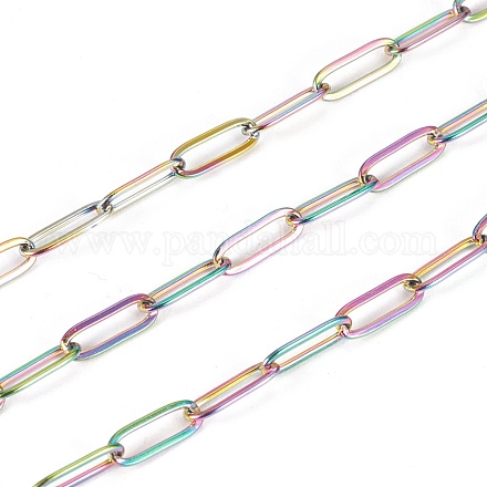 3.28 Feet Ion Plating(IP) 304 Stainless Steel Paperclip Chains X-STAS-K209-07MC-1