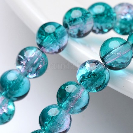 Chapelets de perles en verre craquelé X-CCG-Q002-6mm-06-1