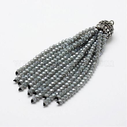 Gros pendentifs de gland de perles en verre EGLA-P023-14-1