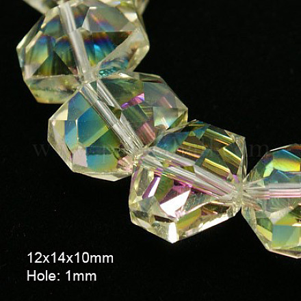 Electroplate Glass Beads X-EGLA-D025-5-1