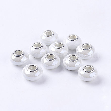 Perles européennes en porcelaine manuelles OPDL-G001-16-1