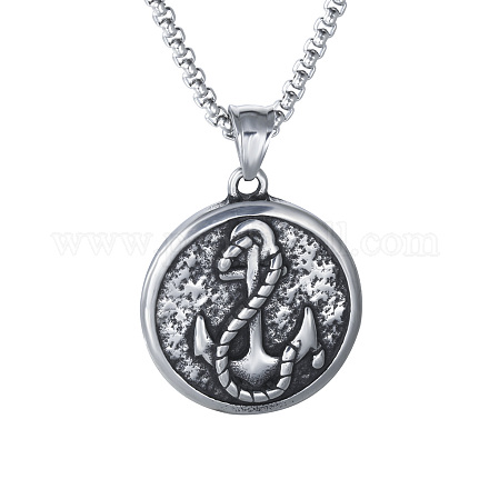 304 Stainless Steel Pendant Necklace STAS-Q203-AAT849-2-1