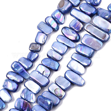 Eau douce naturelle de coquillage perles brins X-SHEL-N026-123G-1