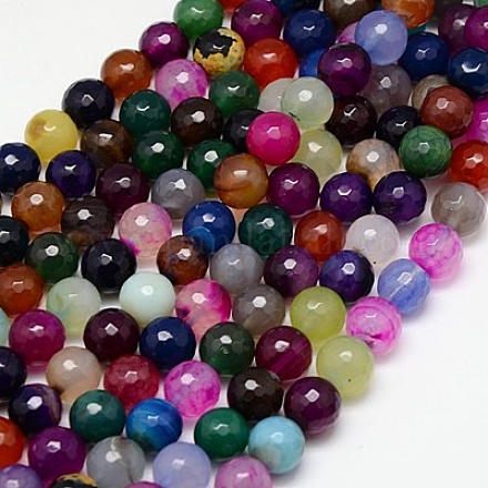 Natural Agate Beads Strands G-G580-10mm-18A-1