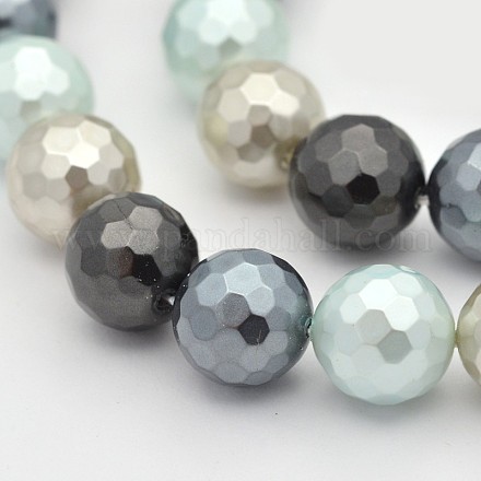 Round Shell Pearl Bead Strands BSHE-M009-10mm-04-1