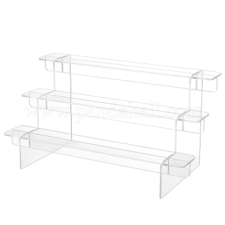 DELORIGIN 3-Tier Clear Acrylics Figure Display Stand ODIS-WH0043-15A-1