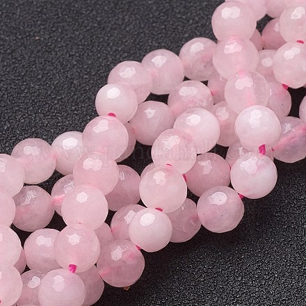 Chapelets de perles en quartz rose naturel X-G-G099-F6mm-15-1