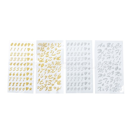 Adesivi di carta glitterata nbeads DIY-NB0005-20-1