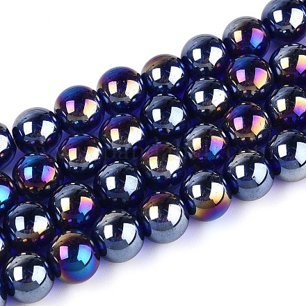 Гальванизируйте прозрачное стекло бисер нитей GLAA-T032-T10mm-AB15-1