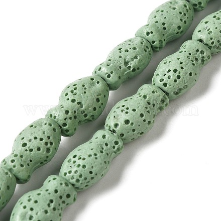 Бусы из натуральной лавы G-U007-01G-1