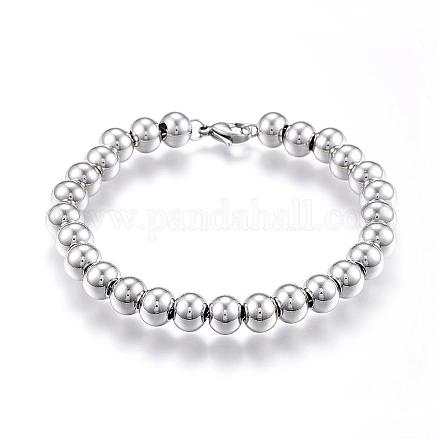 201 Stainless Steel Ball Chain Bracelets BJEW-E295-03-1
