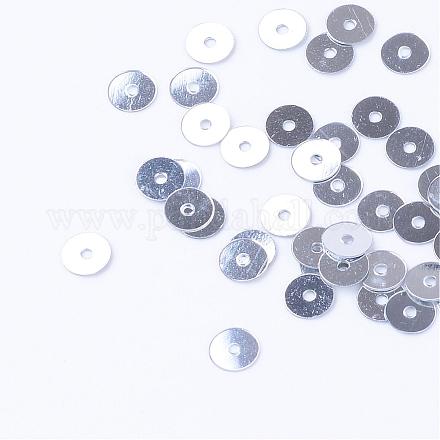 Accesorios del ornamento abalorios paillette de plástico PVC-R014-6mm-01-1