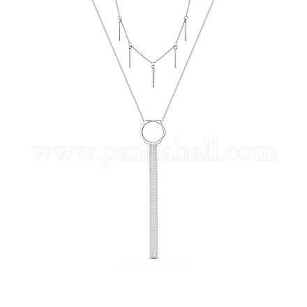 Двухъярусные ожерелья shegrace 925 из стерлингового серебра JN738A-1