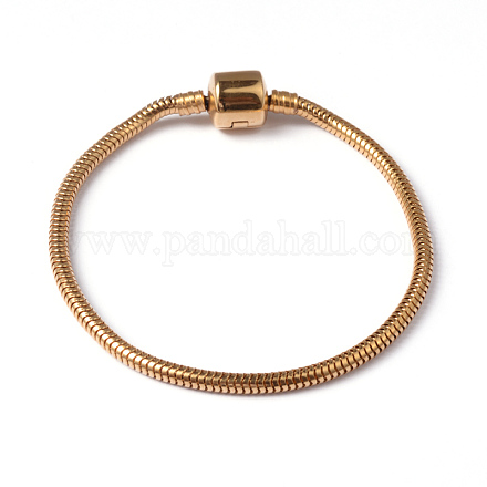 316 Stainless Steel Snake Chain European Style Bracelet Makings STAS-L178-SL0202J-19-1