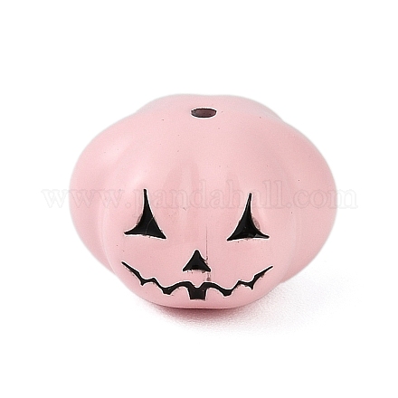 Тема Хэллоуина окрашенные распылением бусины из сплава PALLOY-D029-03E-RS-1