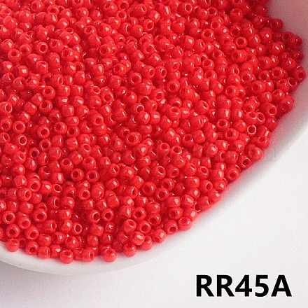 Непрозрачный 11/0 стеклянный бисер SEED-I013-2mm-RR45A-1