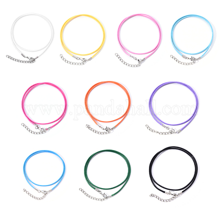 10pcs 10 Farben gewachste Schnur Halskette machen NCOR-YW0001-01-1