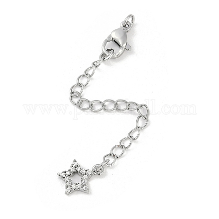 Латунные микро-паве кубические цирконии заканчиваются цепочками KK-U043-02P-1