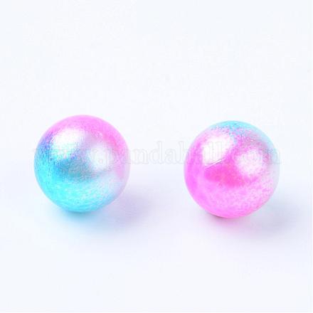 Perles acryliques de perles d'imitation OACR-S013-10mm-01-1
