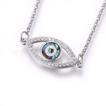 304 Stainless Steel Pendant Necklaces NJEW-L146-05P-1