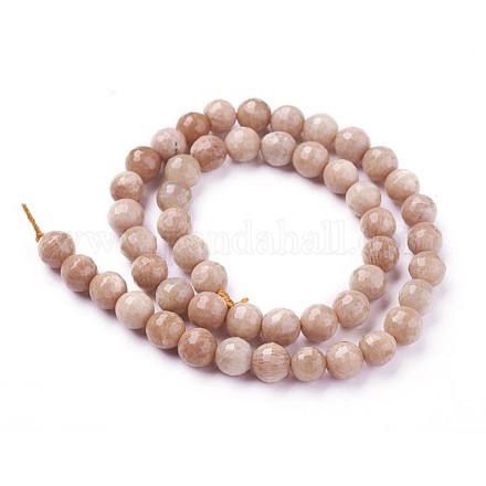 Chapelets de perles de sunstone naturelle naturelles G-P430-14-C-1