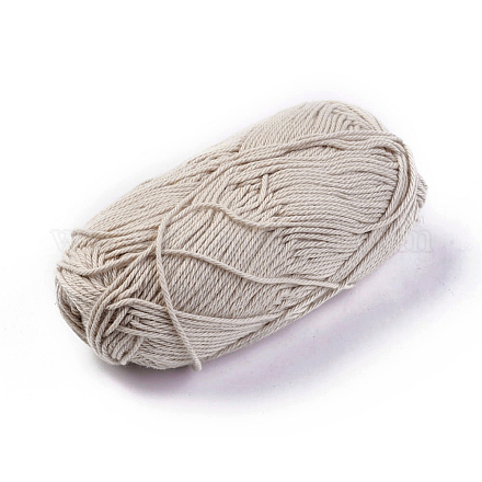 綿編み糸  かぎ針編みの糸  パパイヤホイップ  1mm  約120m /ロール YCOR-WH0004-A12-1