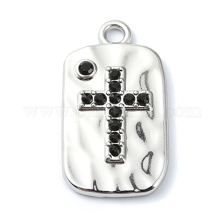 Сплав покрытия стойки с черными подвесками со стразами FIND-Z051-04P-05-1