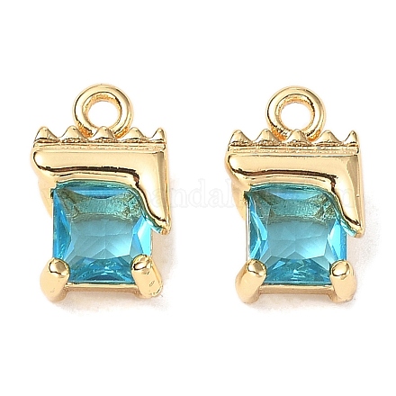 Латунные микро проложить кубического циркония подвески KK-A259-36G-1