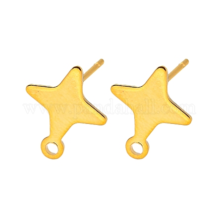 Risultati degli orecchini a bottone in acciaio inossidabile a forma di stella 201 STAS-Q251-02G-1