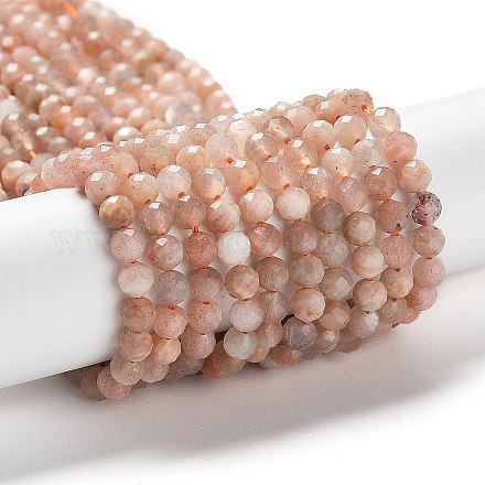 Chapelets de perles de pierre de lune de pêche naturelle G-J400-E16-02-3MM-1