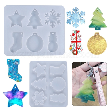 Christmas Silicone Pendants Molds DIY-Z005-11-1