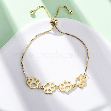 Латунные браслеты-слайдеры с цепочкой-коробкой BJEW-S169-01G-1