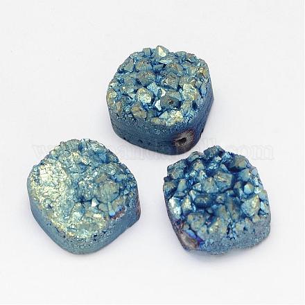 Galvanizadas druzy natural de cristal de cuarzo G-G888-03E-1