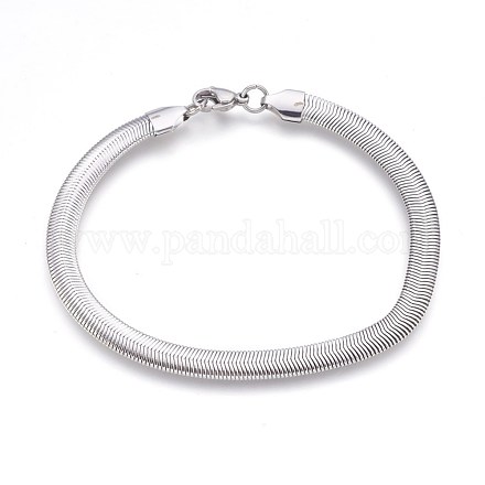 Bracelets avec chaîne à chevrons en 304 acier inoxydable BJEW-P235-20P-1
