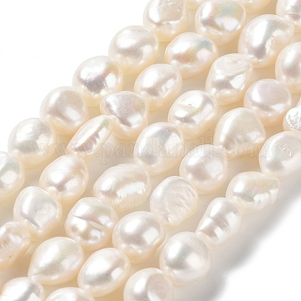 Fili di perle di perle d'acqua dolce coltivate naturali PEAR-Z002-22-1
