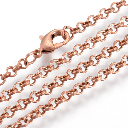 Eisen Rolo Ketten Halskette machen X-MAK-R015-60cm-R-1