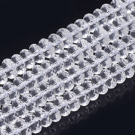 Chapelets de perles en cristal de quartz synthétique G-S285-15-1