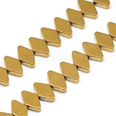 Electroplate Non-magnetic Synthetic Hematite Bead Strands G-Q486-13F-1