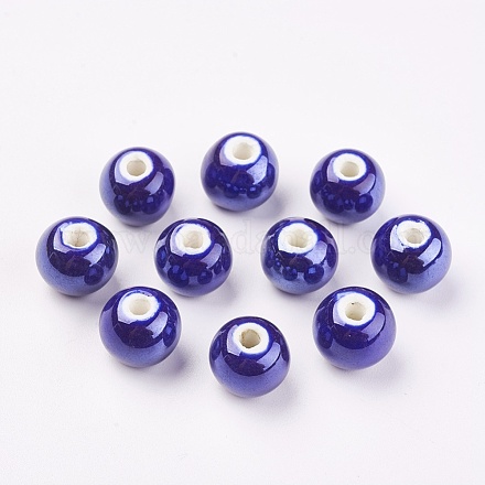 Perles en porcelaine manuelles PORC-D001-12mm-14-1