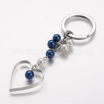 Glasperlen Perlen Schlüsselanhänger KEYC-JKC00110-04-1