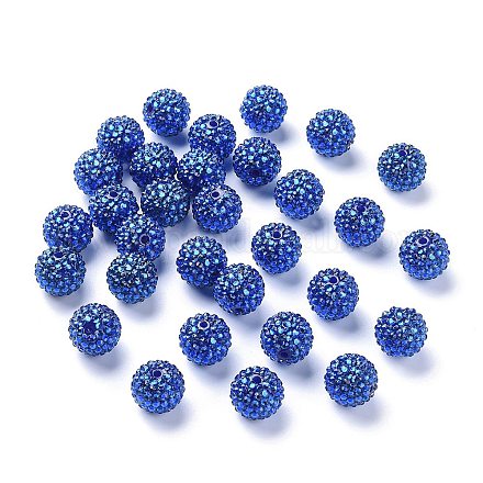 Perline resina palla rhinestone bubblegum X-RESI-A001-2-1
