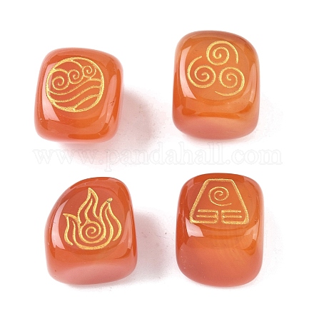 4 шт. 4 стиля натуральных украшений из сердолика G-F786-03A-02-1