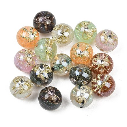 Прозрачные бусины из смоляного сплава&nbsp;RESI-C070-12-1