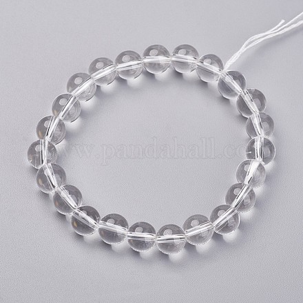 Natural Quartz Crystal Stretch Bracelets G-N0268-02-1