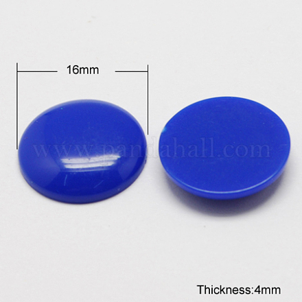Solid Colour Dome Acrylic Cabochons SACR-S150-16mm-05-1